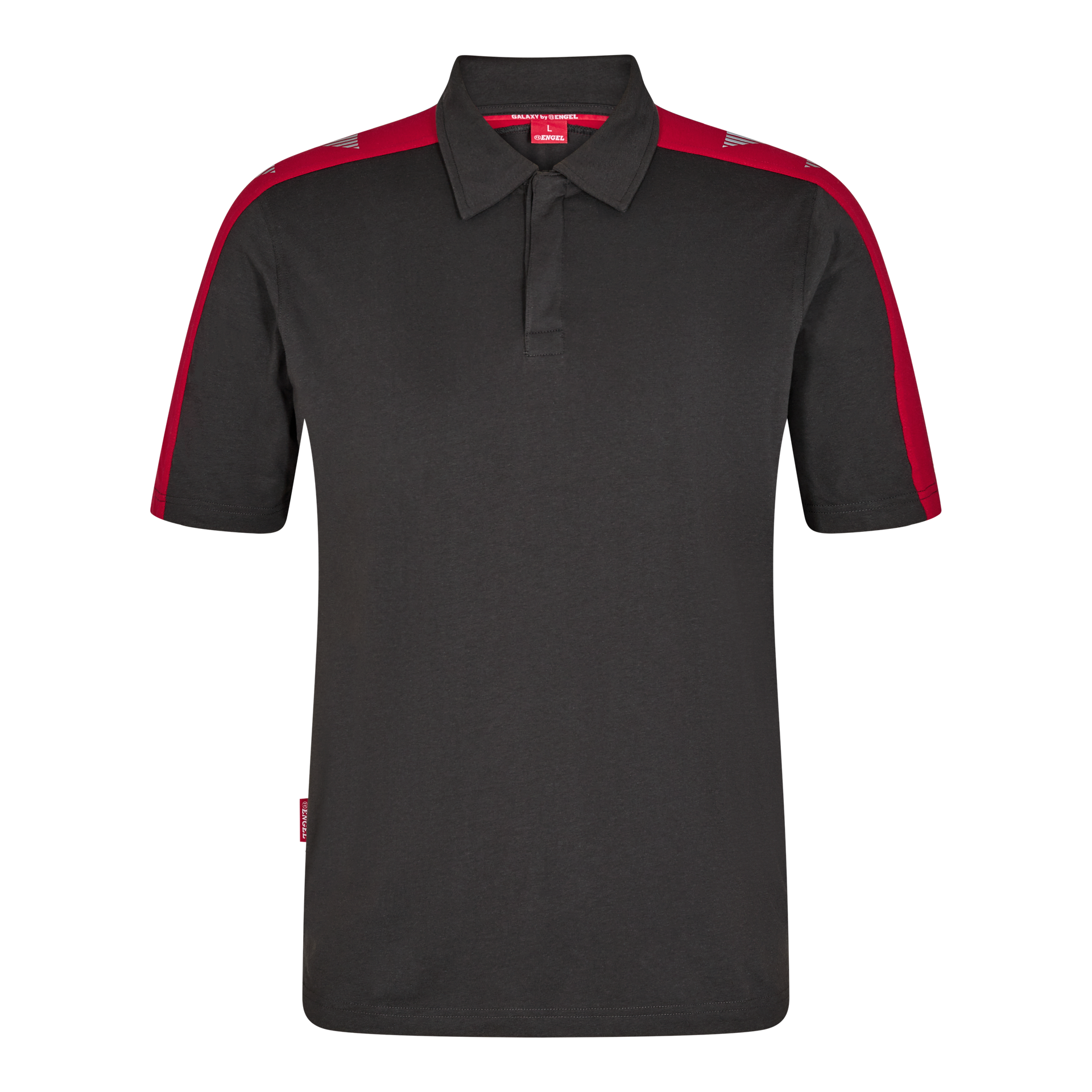 Galaxy Poloshirt Anthrazit Grau/Tomato Red, Gr. S