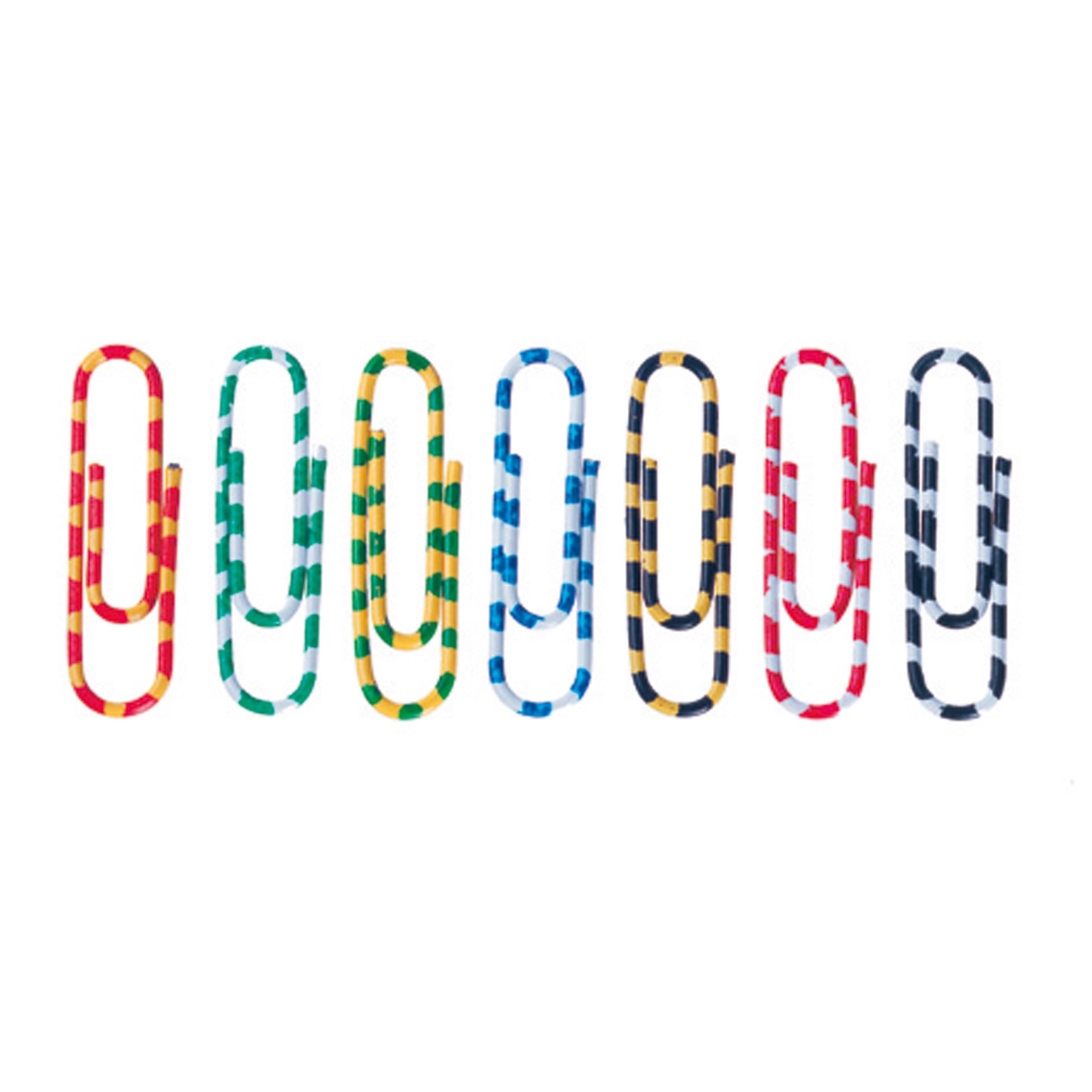 Büroklammer Zebra 28mm rund sortiert 100 St./Pack.