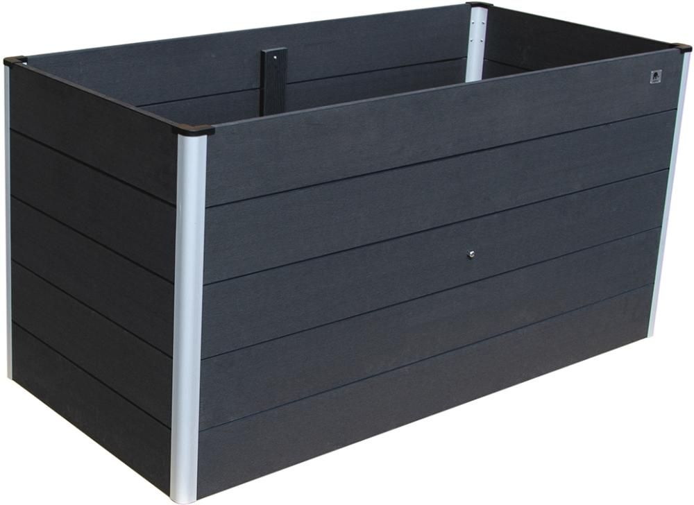 ERNA WPC-Hochbeet 150x70x75cm, ca. 780L inkl. Montagematerial, ANTHRAZIT Kartonverpackt