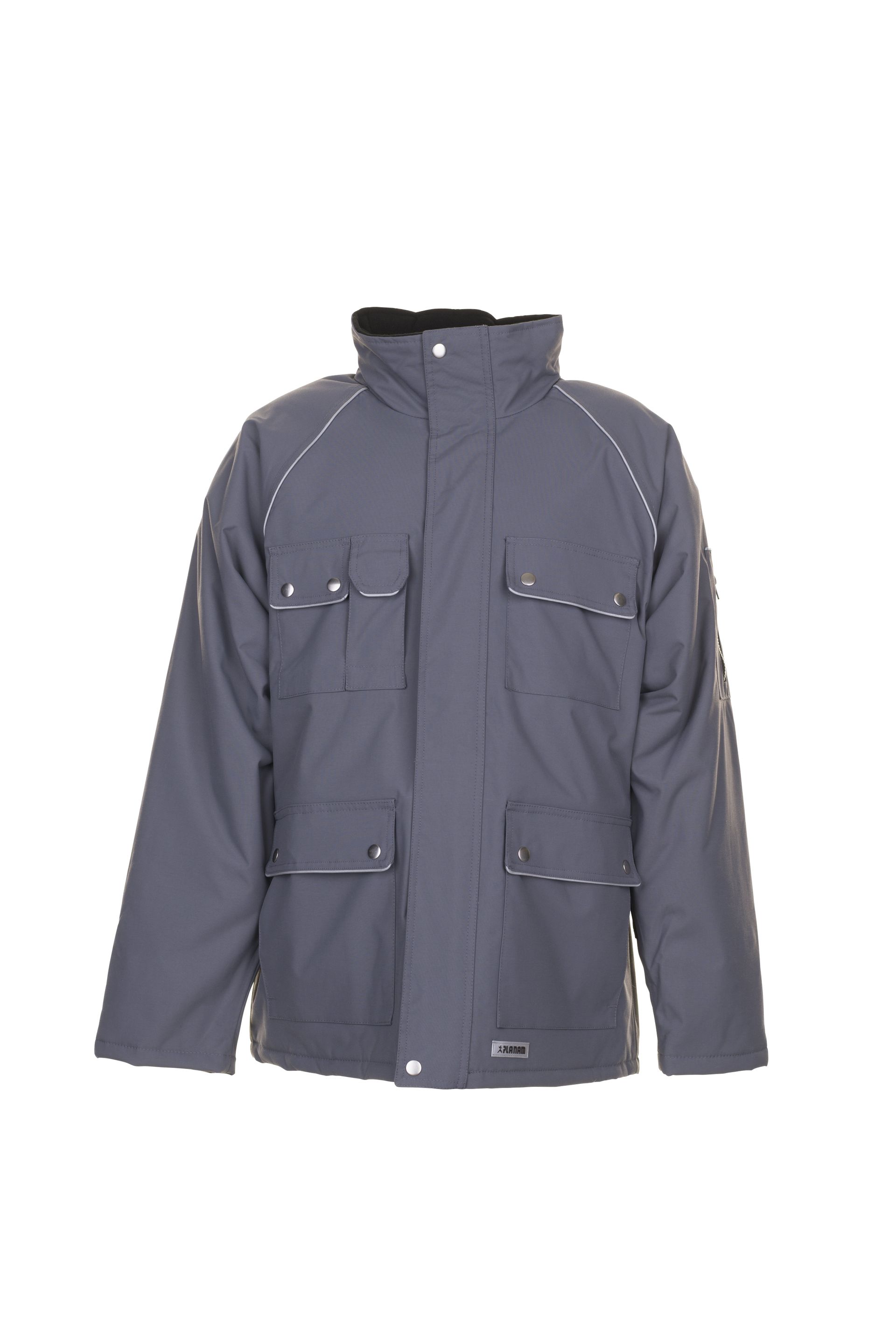 Planam Winterparka Canvas 320, Outdoor grau/schwarz Gr. S