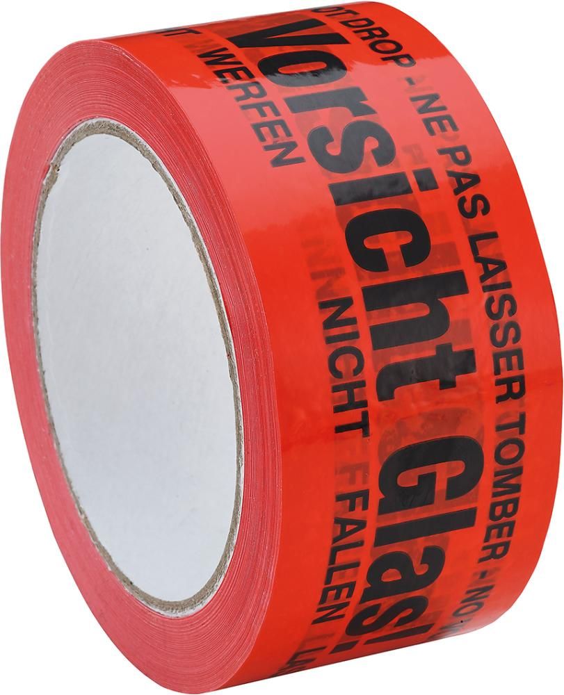 Klebeband PVC 50mmx66m -Vorsicht Glas- 4-sprachig