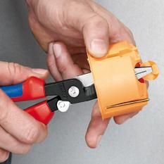 Elektroinstallationszangepoliert mit 2-Komponenten-Griffen 200mm KNIPEX