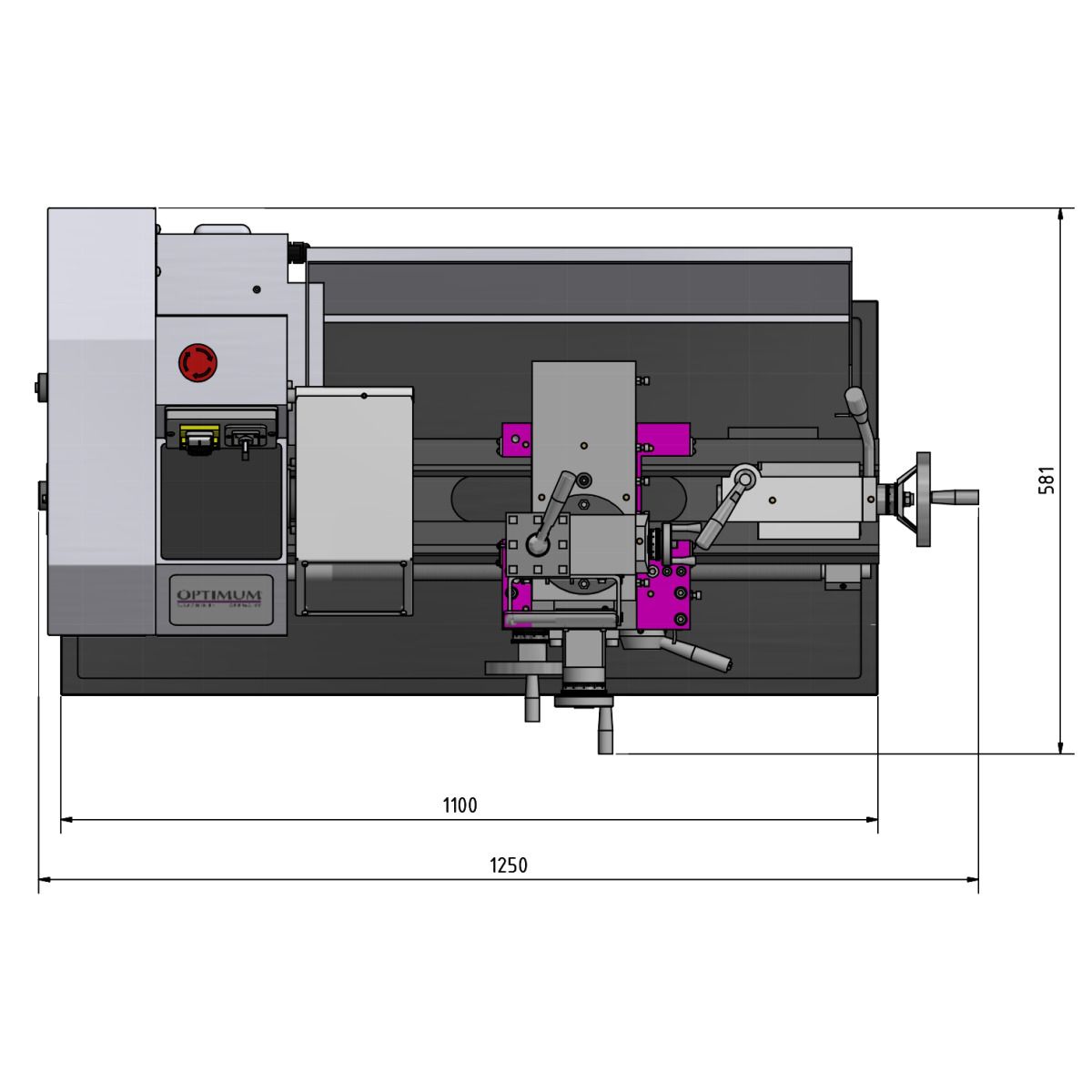 Drehmaschine Optimum OPTIturn TU 2406V