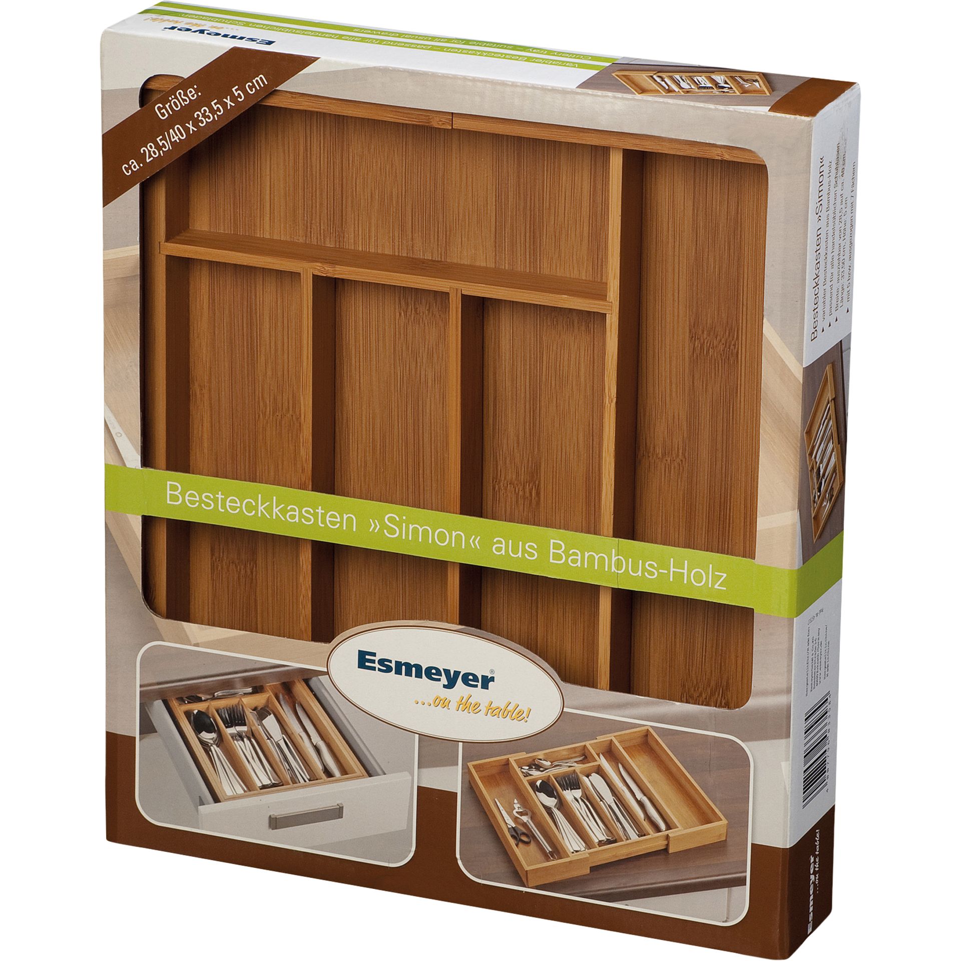 Besteckkasten Bambus 33,5x6cm braun