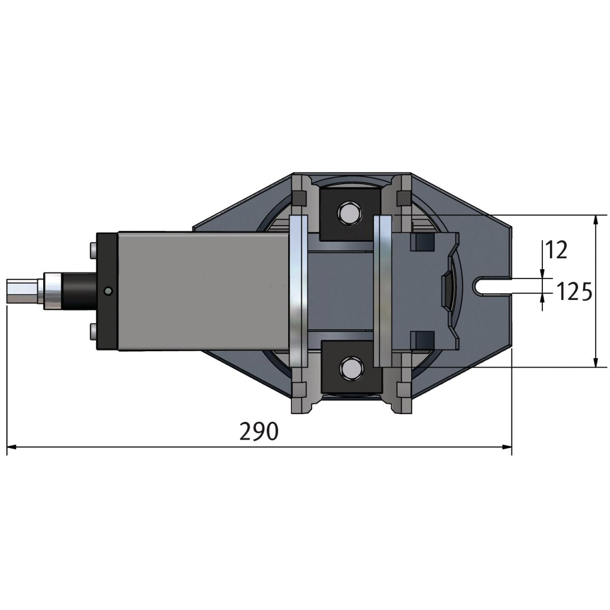 Dreiachsenschraubstock Optimum MV3-125