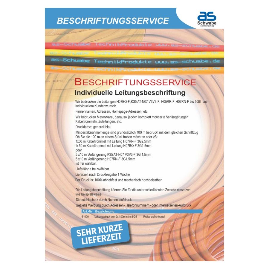 Kabelbeschriftung/Leitungsbeschriftung
