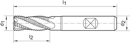 FORMAT HSSE-Co8 Schruppfräser, Z3