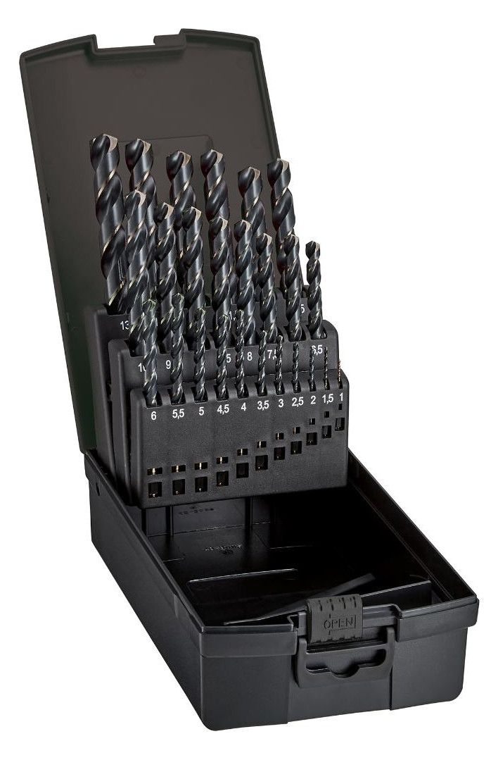 FORTIS HSS Spiralbohrersatz, geschliffen