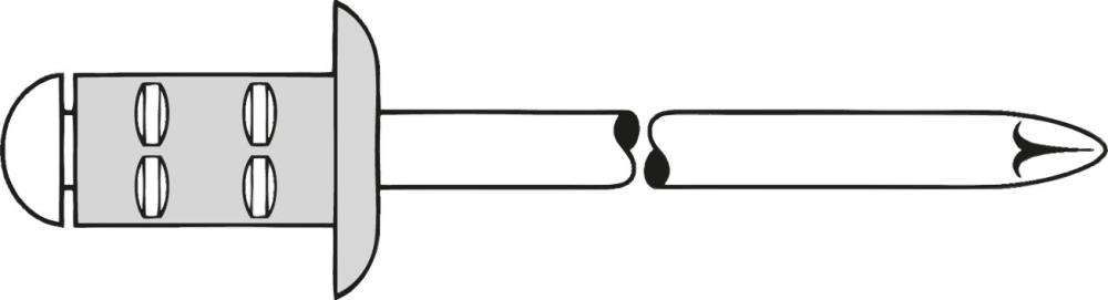 Mehrbereichs-Blindniet Alu Flachrundkopf 4,8x10mm GESIPA PolyGrip
