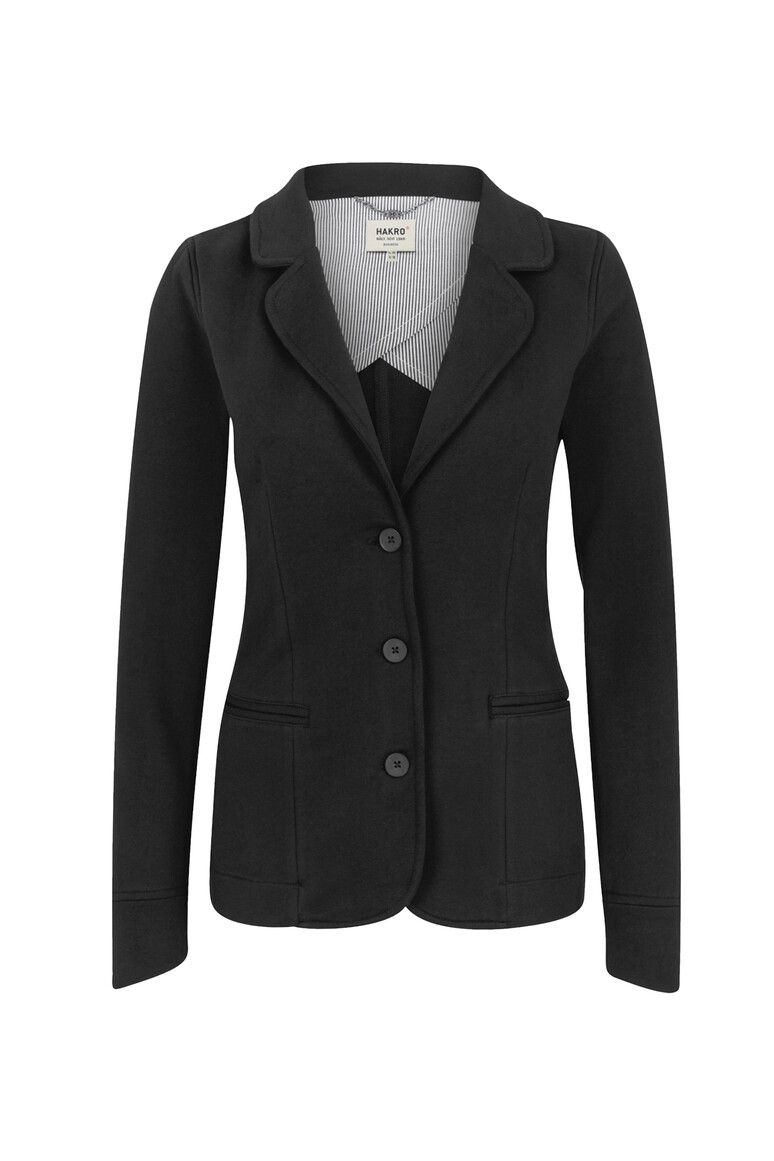 HAKRO Damen Sweatblazer Premium schwarz, XS