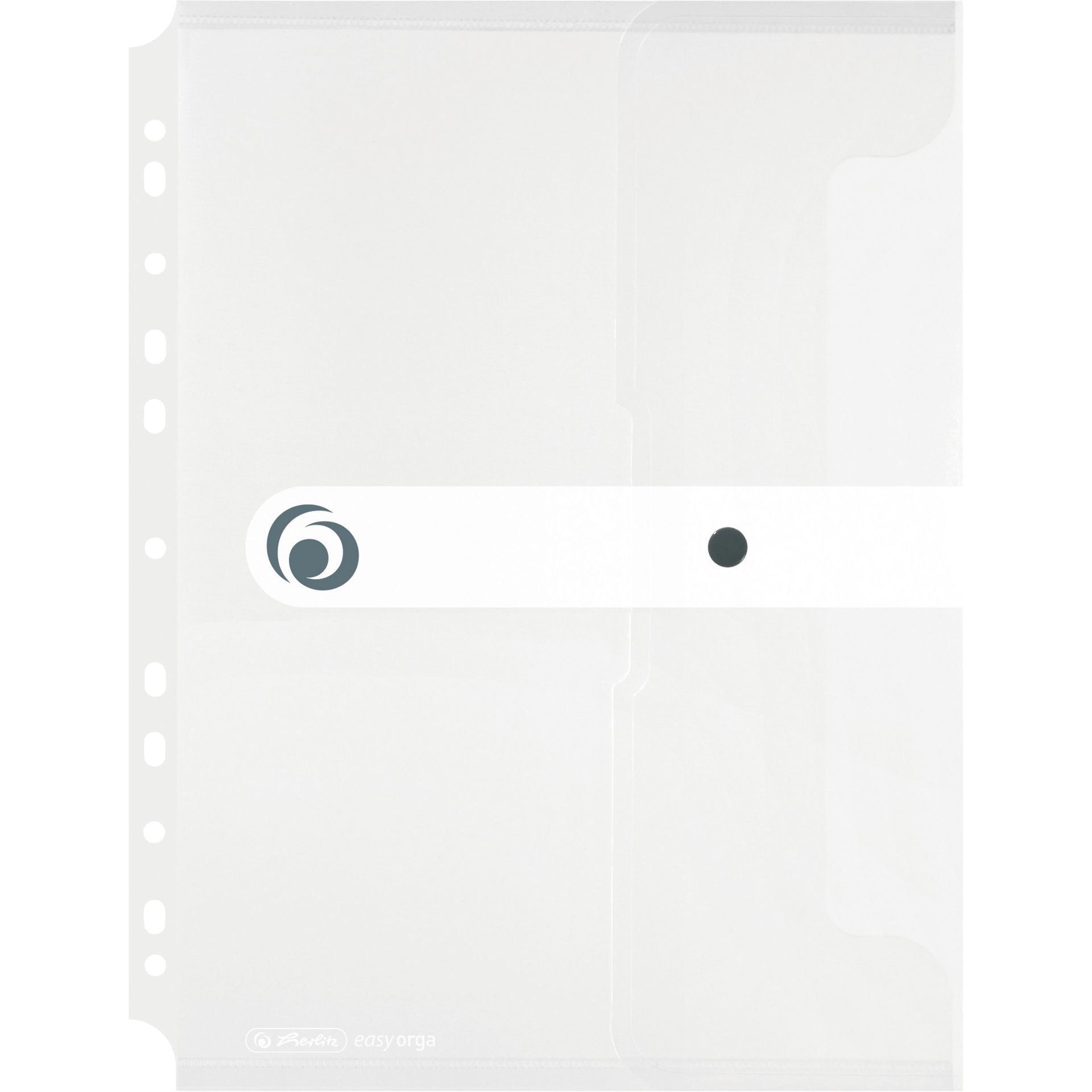 Dokumententasche DIN A4 Abheftrand PP transparent