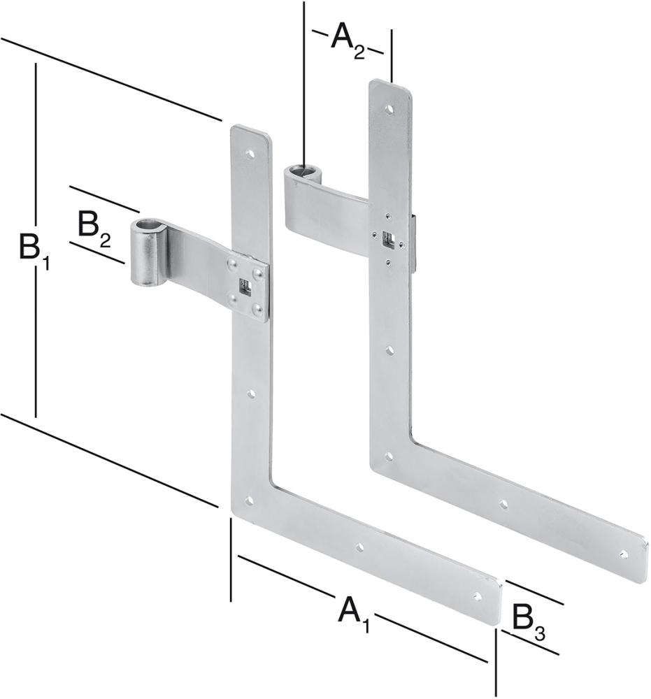 Fensterladen-Winkelband 250x200mm Nr. 115250Z VORMANN