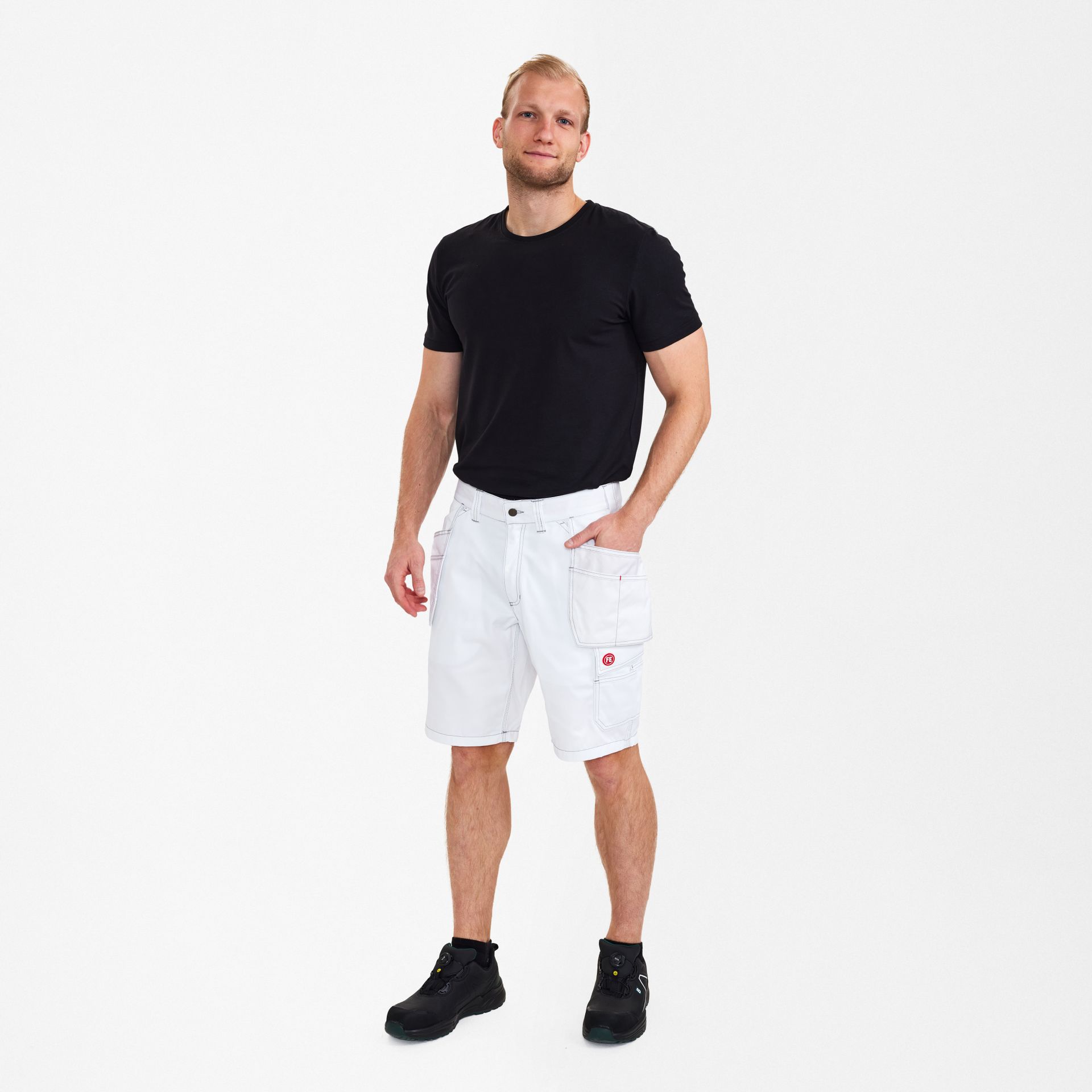 Combat Arbeitsshorts mit Holstertaschen Weiss, Gr. 42