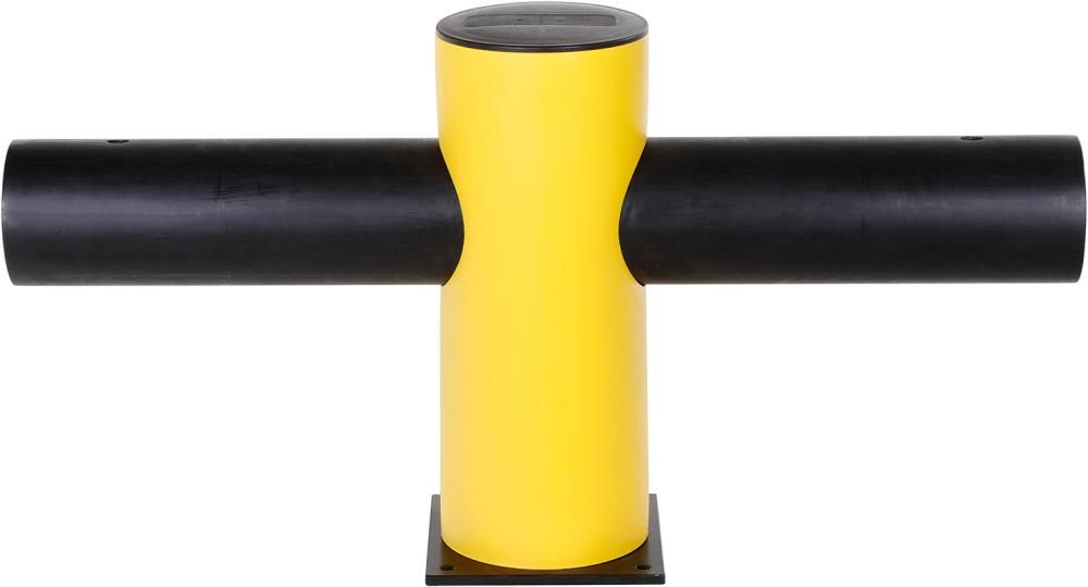Mittelpfosten für Barriere Charlie H516xB1000xD200 mm schwarz/gelb