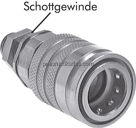 Schott-Steckkupplung ISO7241-1A, Muffe Baugr.3, 10 L (M16x1,5)