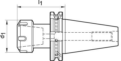 Spannzangenfutter DIN69871ADB SK40 ER16 A63 FORTIS