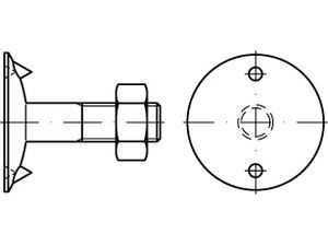 DIN 15237 3.6 M 8 x 20 Mutter + Tellerscheibe S