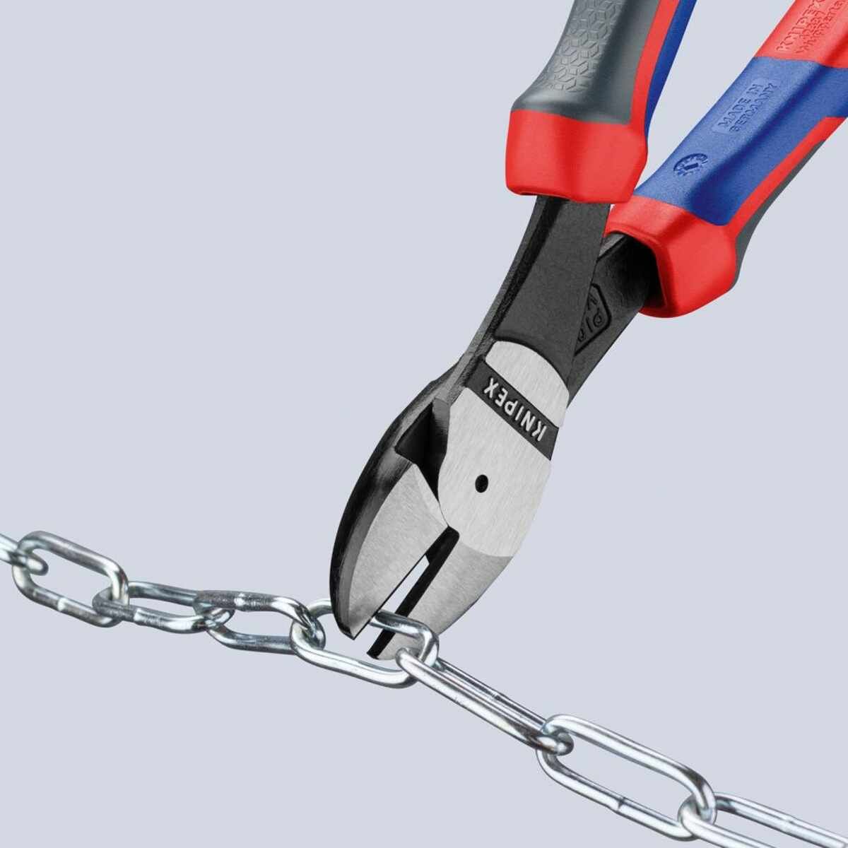 Kraft-Seitenschneider poliert mit Mehrkomponenten-Griffen 250mm KNIPEX