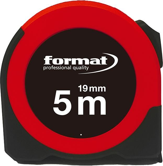 FORMAT Taschenbandmaß 5m 19mm weiß Sichtfenster