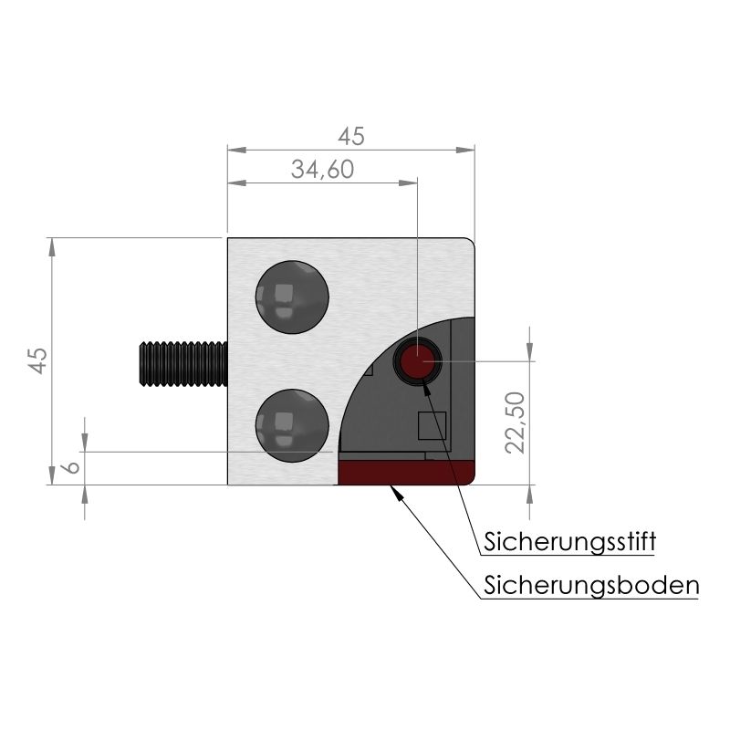 Glasklemmen "Modell 31" für Rundrohr